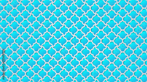 abstract luxury blue islamic pattern background