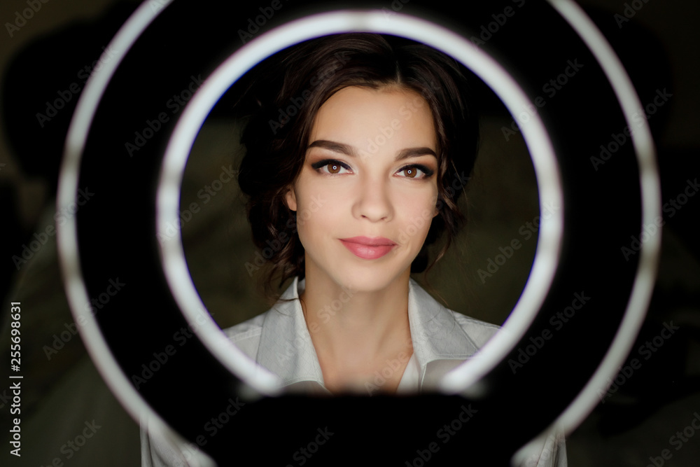 portrait of a beautiful brunette girl with brown eyes portrait of a beautiful brunette girl with brown eyes