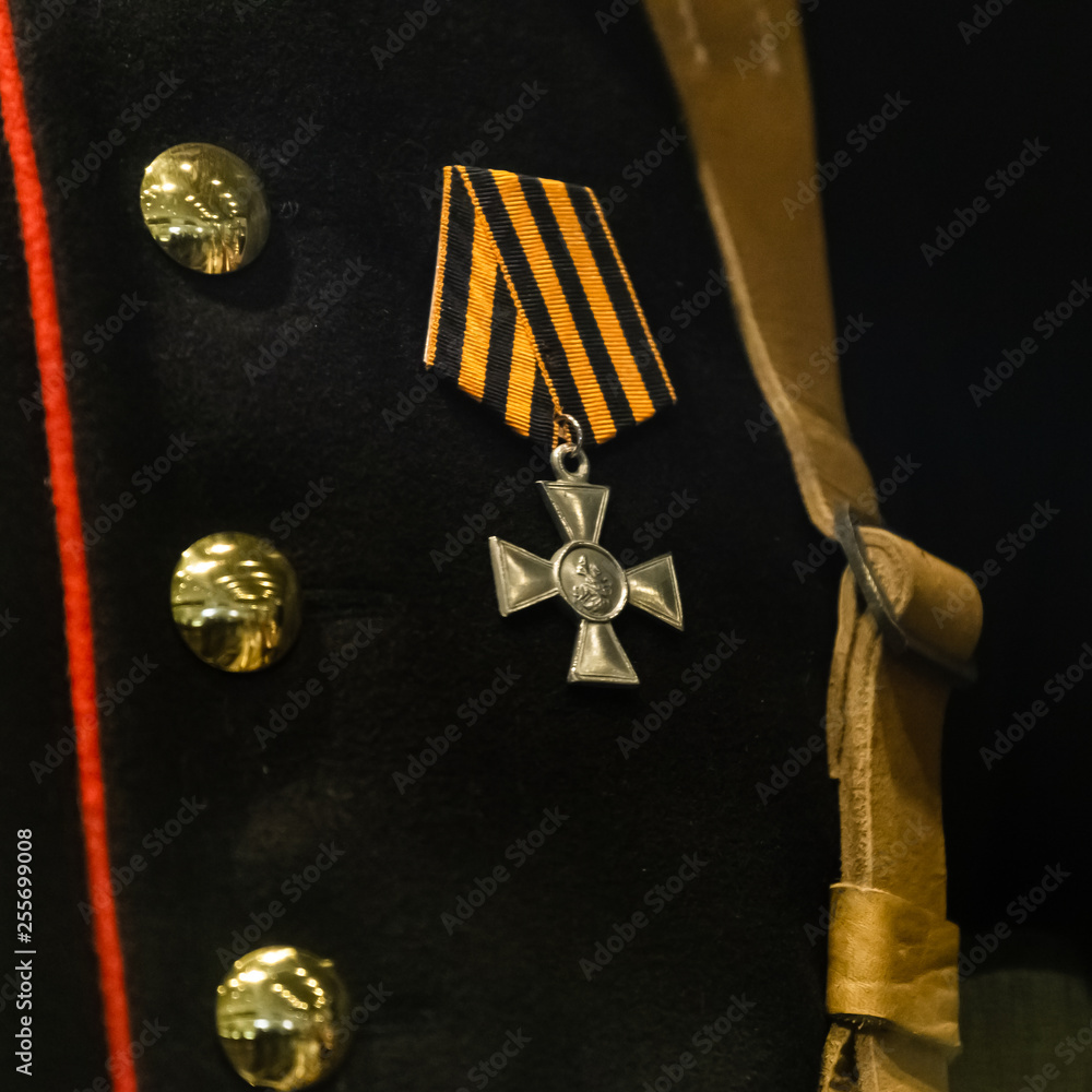 Obraz premium St. George's cross on the form of the Russian warrior