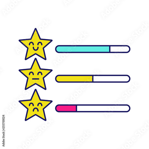 Rating scale color icon