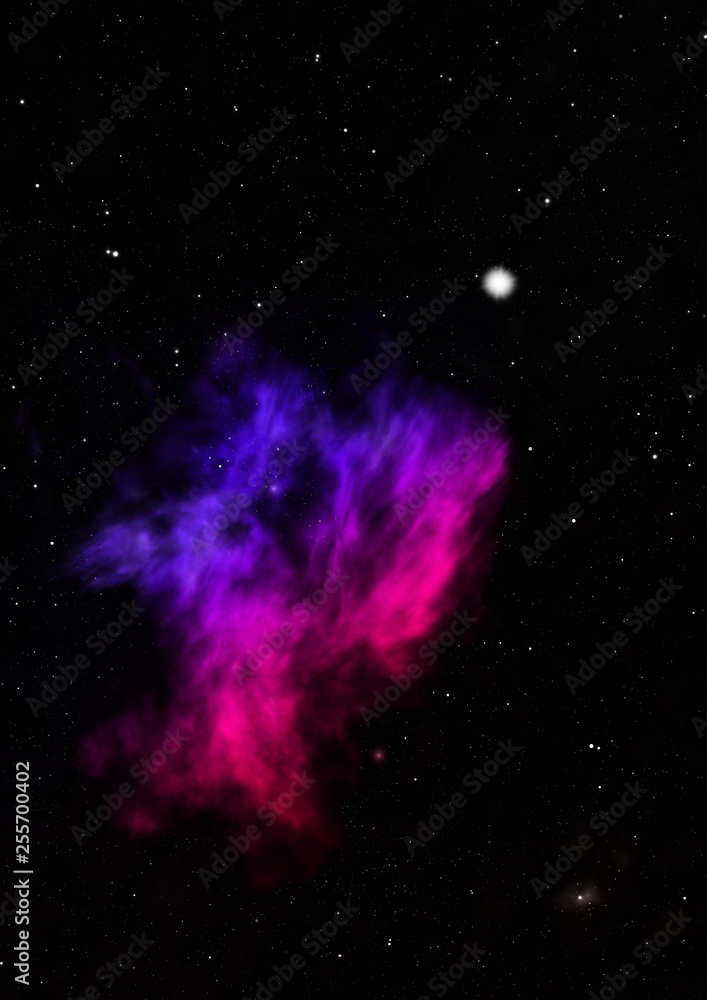 Small part of an infinite star field. 3D rendering Small part of an infinite star field. 3D rendering