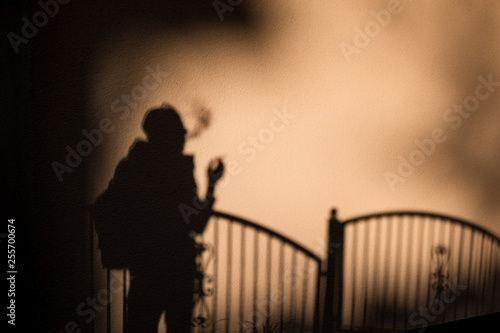 Shadow of a smoker