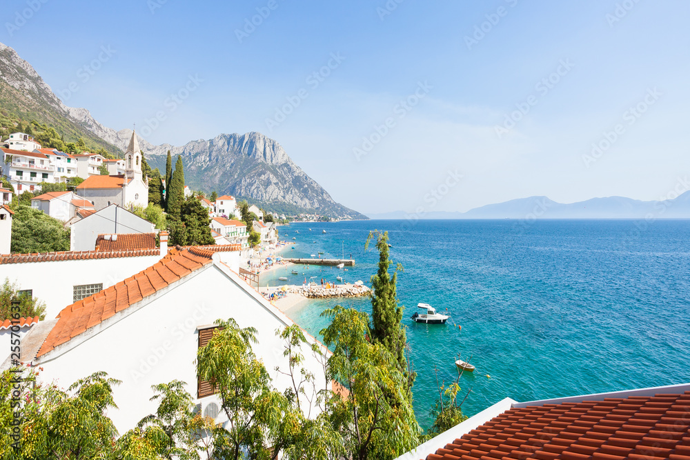 Brist, Dalmatia, Croatia - Lookout upon the beautiful bay of Brist