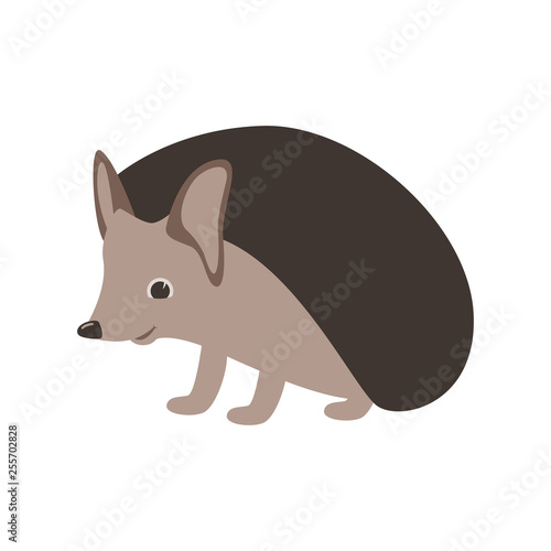 cartoon eared hedgehog. vector illustration,flat style