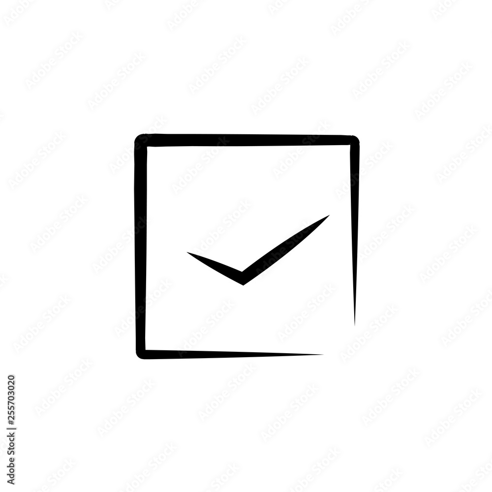 Square checkbox or check box line art vector icon for apps and websites Square checkbox or check box line art vector icon for apps and websites