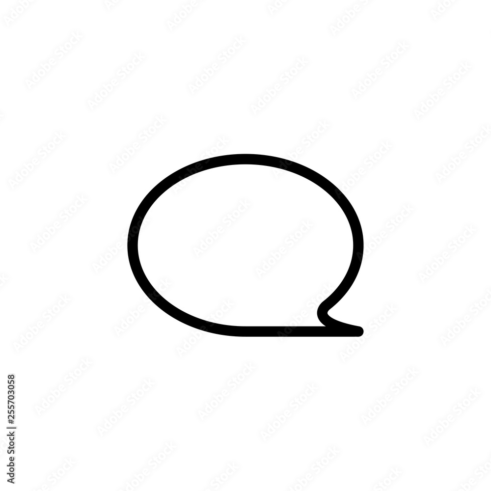 Chat Speech Bubble Icon Vector Logo. Speech Bubble thin, line icon on white background isolated flat. Speech bubbles Icon vector flat design. Chat Speech Bubble Icon Vector Logo. Speech Bubble thin, line icon on white background isolated flat. Speech bubbles Icon vector flat design.