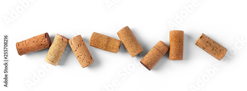 Obraz na płótnie Whine corks isolated on white w salonie