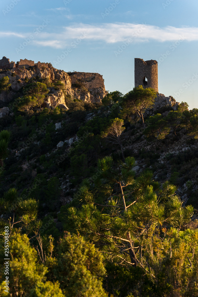 Ruinas del castillo de Montornés. Benicassim. Castellón. Comunidad Valenciana. España