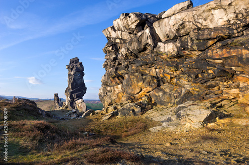 Sanstein Felsen Teufelsmauer im Harzvorland Niedersachsen