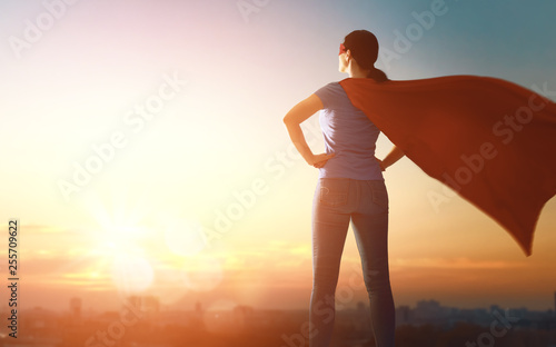 woman in superhero costume photo