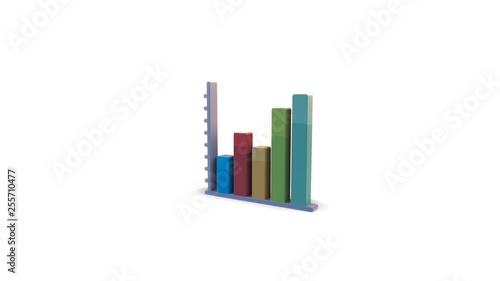 Free Download 3d color icon of bars chart - GFXLoad