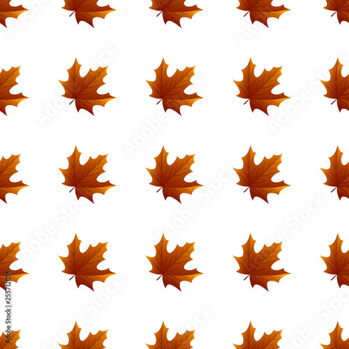 Seamless pattern with autumn leaves on white background, for any occasion