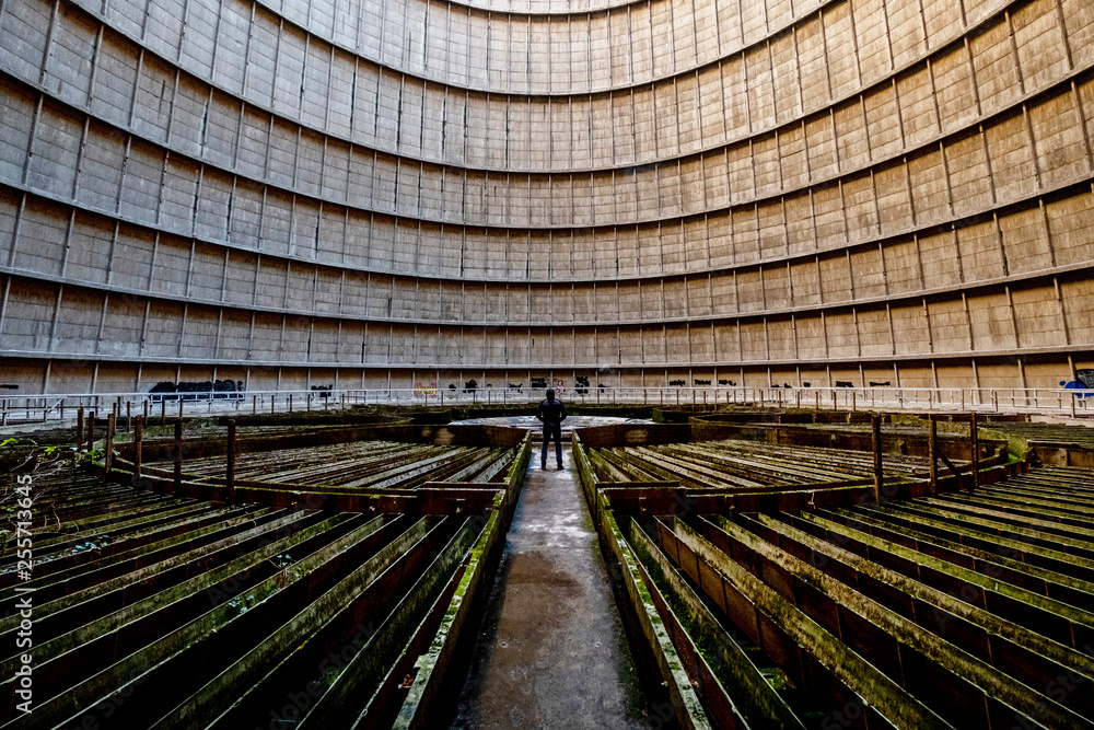 Cooling Tower Of An Abandoned Power Plant