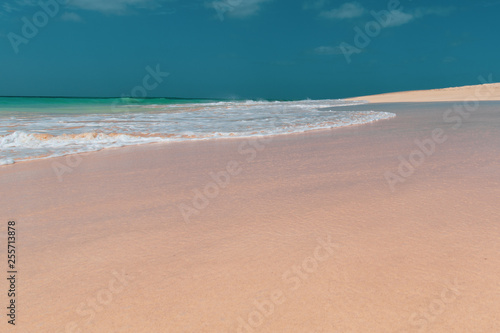 calm waves on the beach 