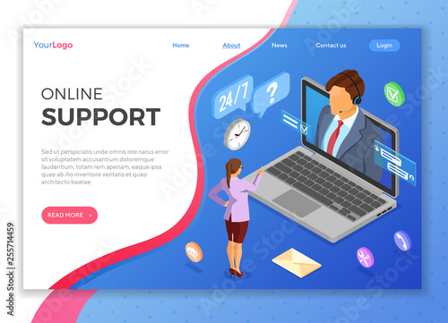 Isometric Online Customer Support