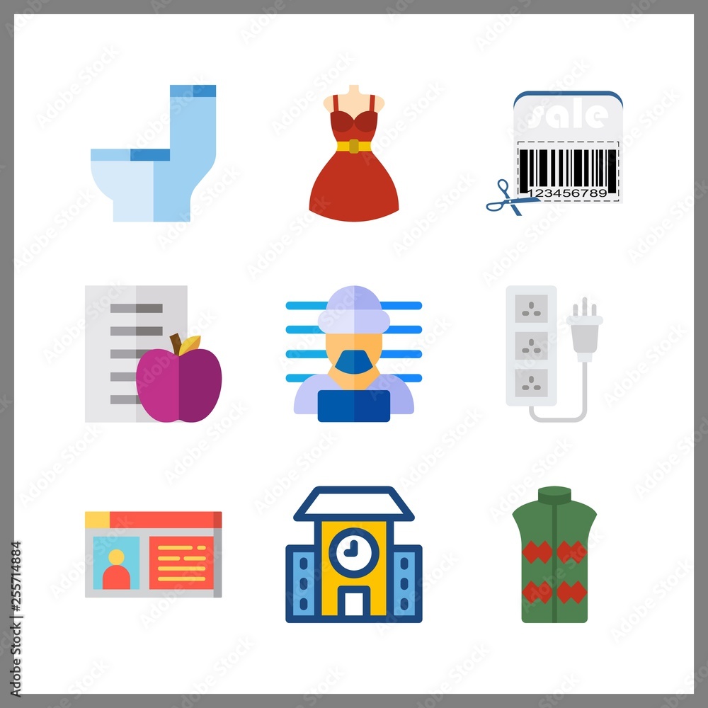 9 person icon. Vector illustration person set. barcode and wc icons for person works 9 person icon. Vector illustration person set. barcode and wc icons for person works