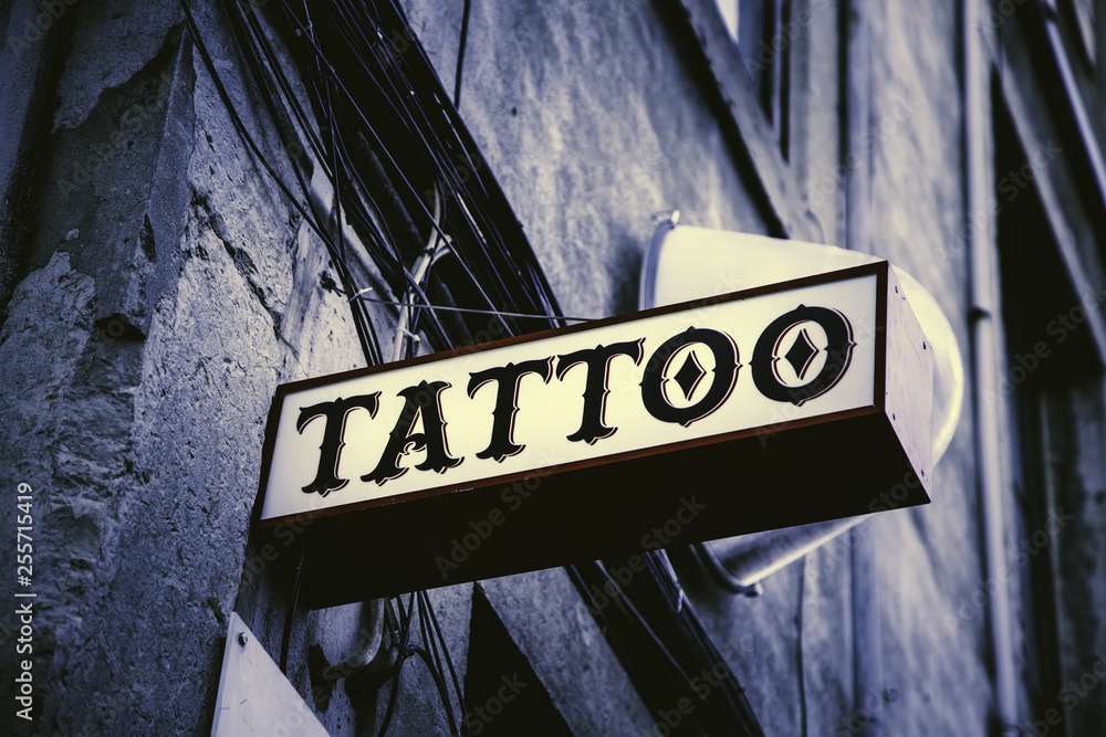 Tattoo hall sign