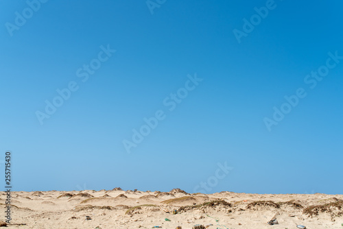 dessert  beach and ocean on Sal island  cape verde