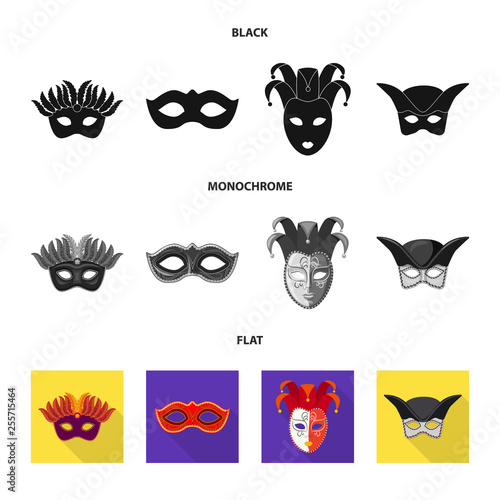 Vector design of luxury and celebration icon. Set of luxury and hide  vector icon for stock.