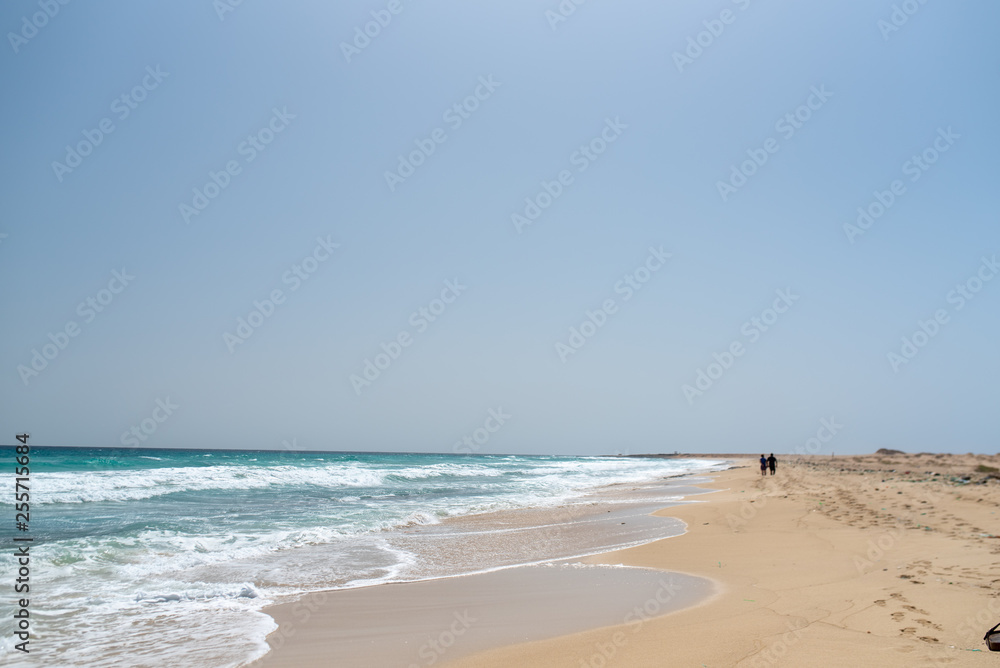 dessert, beach and ocean on Sal island, cape verde dessert, beach and ocean on Sal island, cape verde