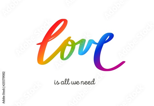 LGBT flag against homosexual discrimination. Vector hand drawn background