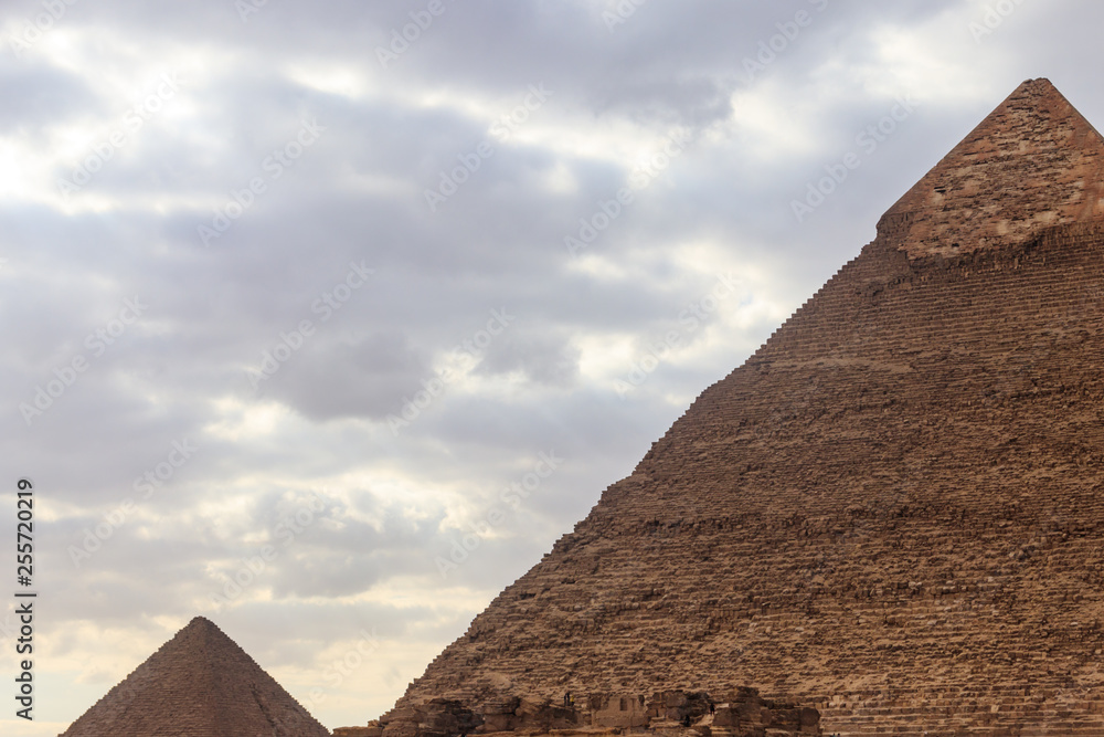 Giza pyramid complex on the Giza Plateau, on the outskirts of Cairo, Egypt