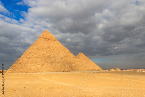 Giza pyramid complex on the Giza Plateau  on the outskirts of Cairo  Egypt