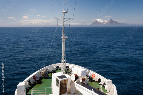 South Georgia Island, view of land from the boat