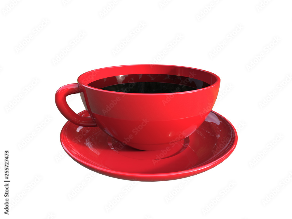 3d illustration of a steaming cup of coffee 3d illustration of a steaming cup of coffee