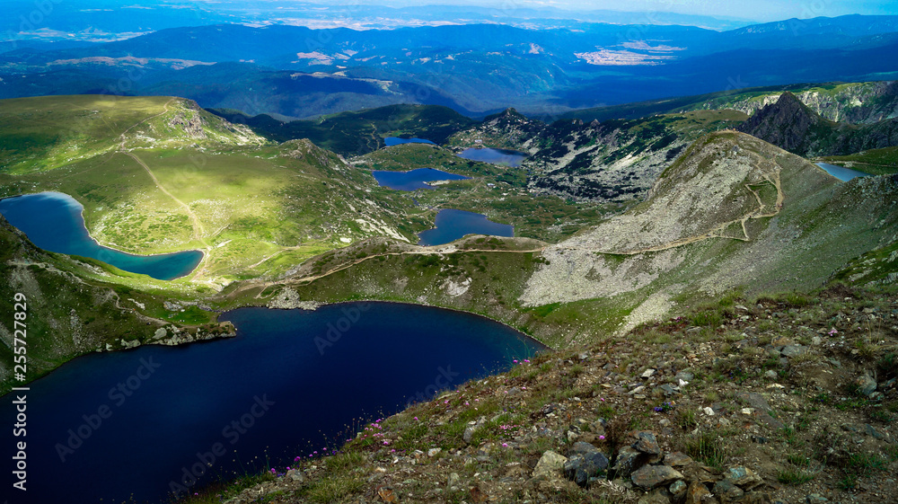 View on the beautiful Rila seven lakes, Bulgaria