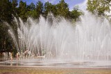 Fountain in the park, summer.