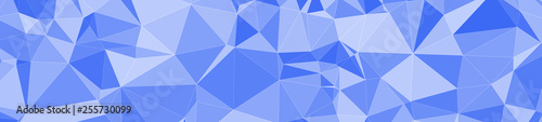 Wide vector banner background, triangles shapes chaos