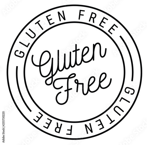 gluten free stamp on white