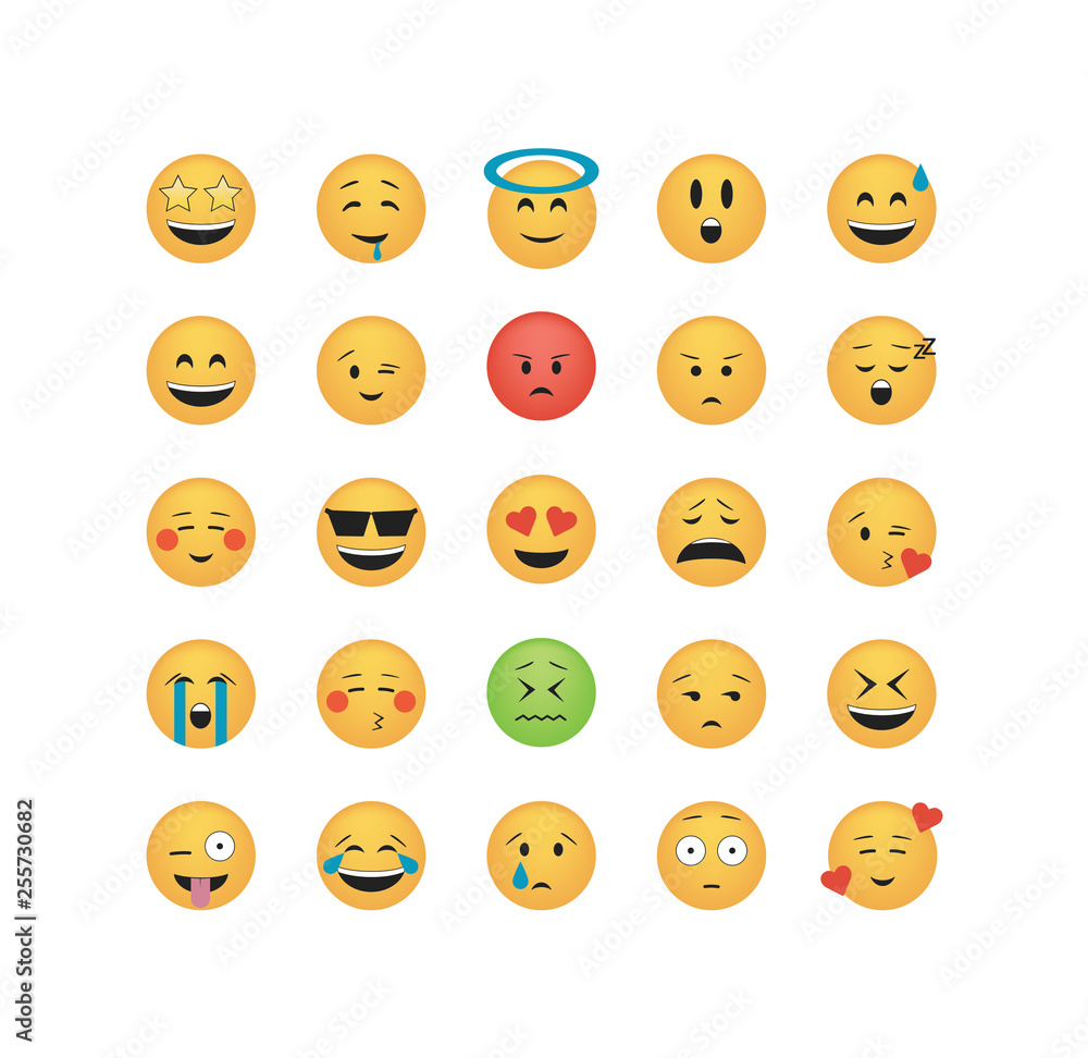 Set of main emoticon Set of main emoticon