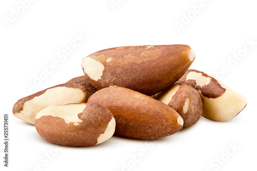 Canvastavla brazil nut, isolated on white background, clipping path, full depth of field
