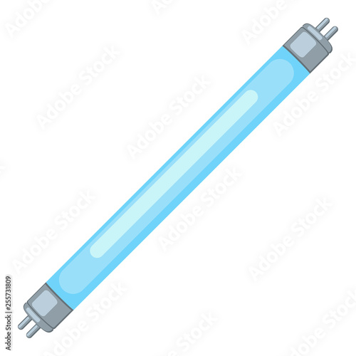 Colorful cartoon tube light bulb
