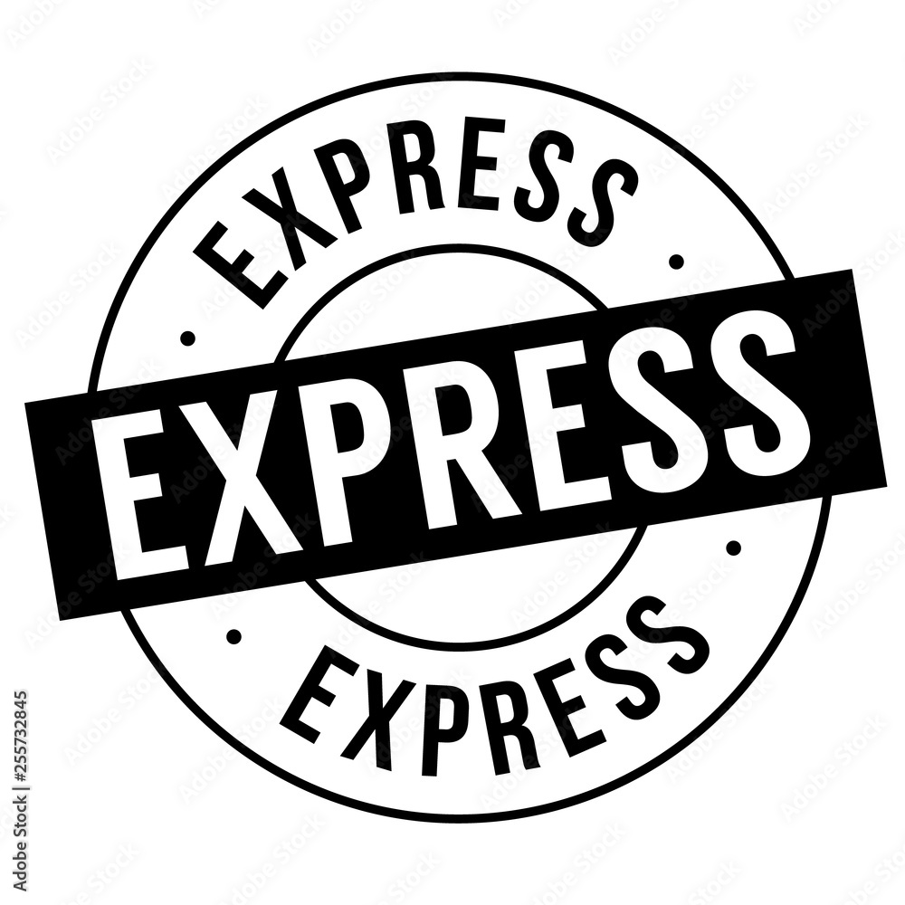 express stamp on white express stamp on white