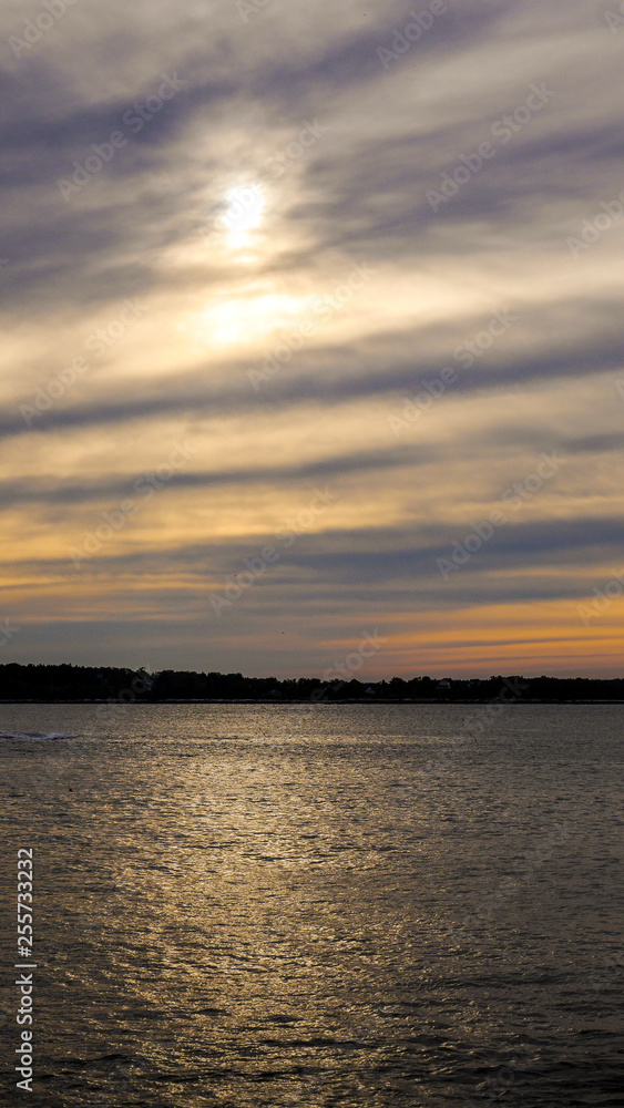 Naklejka premium Sunset over american Atlantic coast