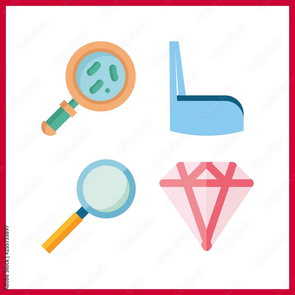 4 manual icon. Vector illustration manual set. loupe and plaster icons for manual works 4 manual icon. Vector illustration manual set. loupe and plaster icons for manual works