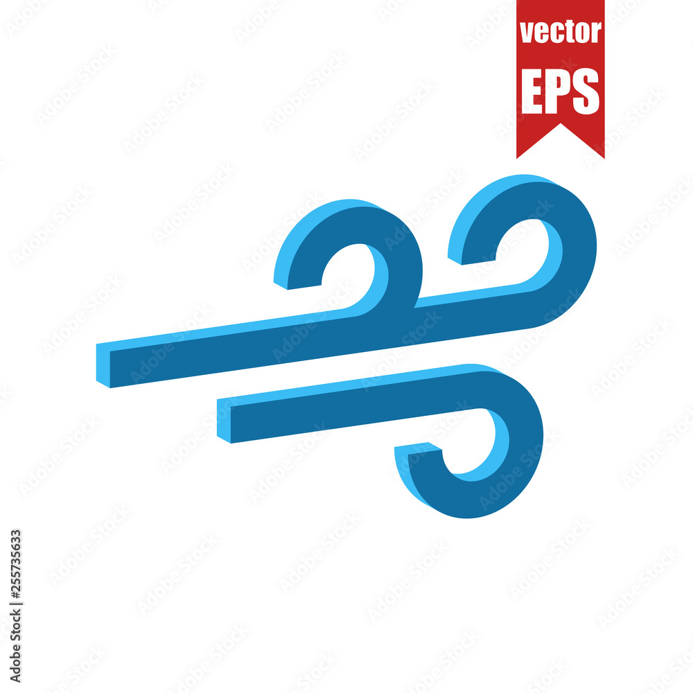 Wind isometric icon.Vector illustration. Wind isometric icon.Vector illustration.