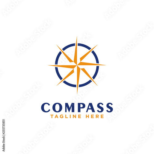 compass logo design vector