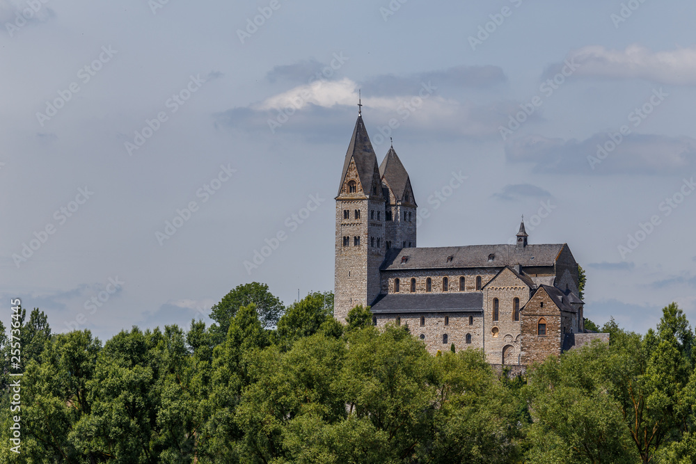 Old catholic basilica church in Dietkirchen, close to Limburg, Germany