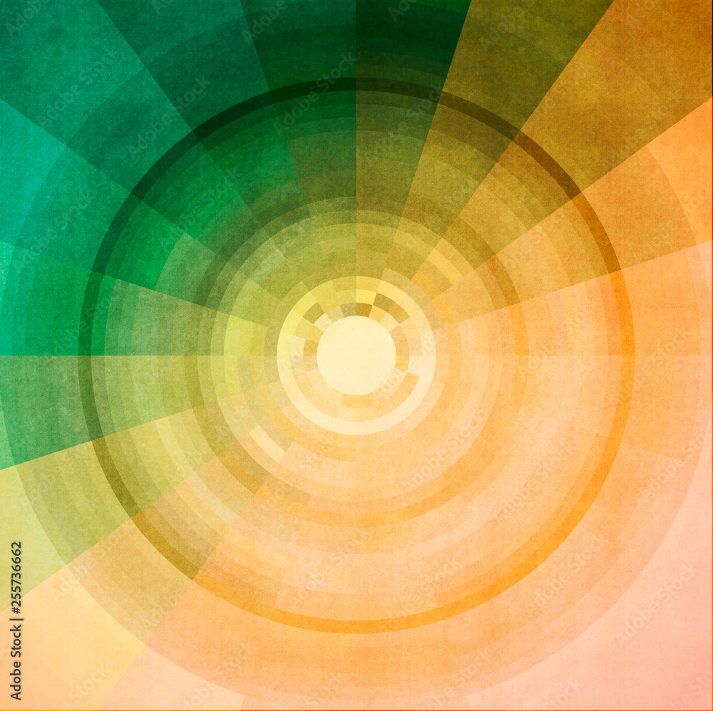 Obraz premium Abstract geometry multi color background. Radial gradient