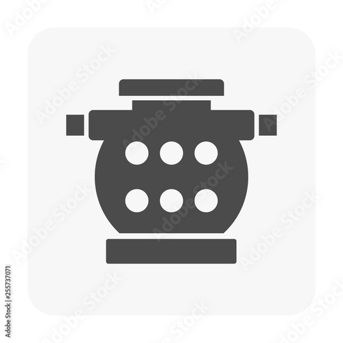 Septic tank vector icon. That sanitation equipment part of drainage system for installation or construction in underground for sewage or wastewater treatment by bacteria for home toilet and bathroom.