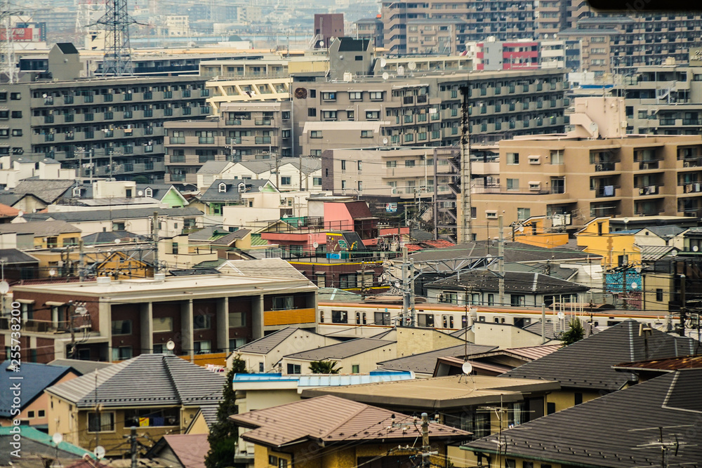 大倉山梅園から見える川崎市の街並み