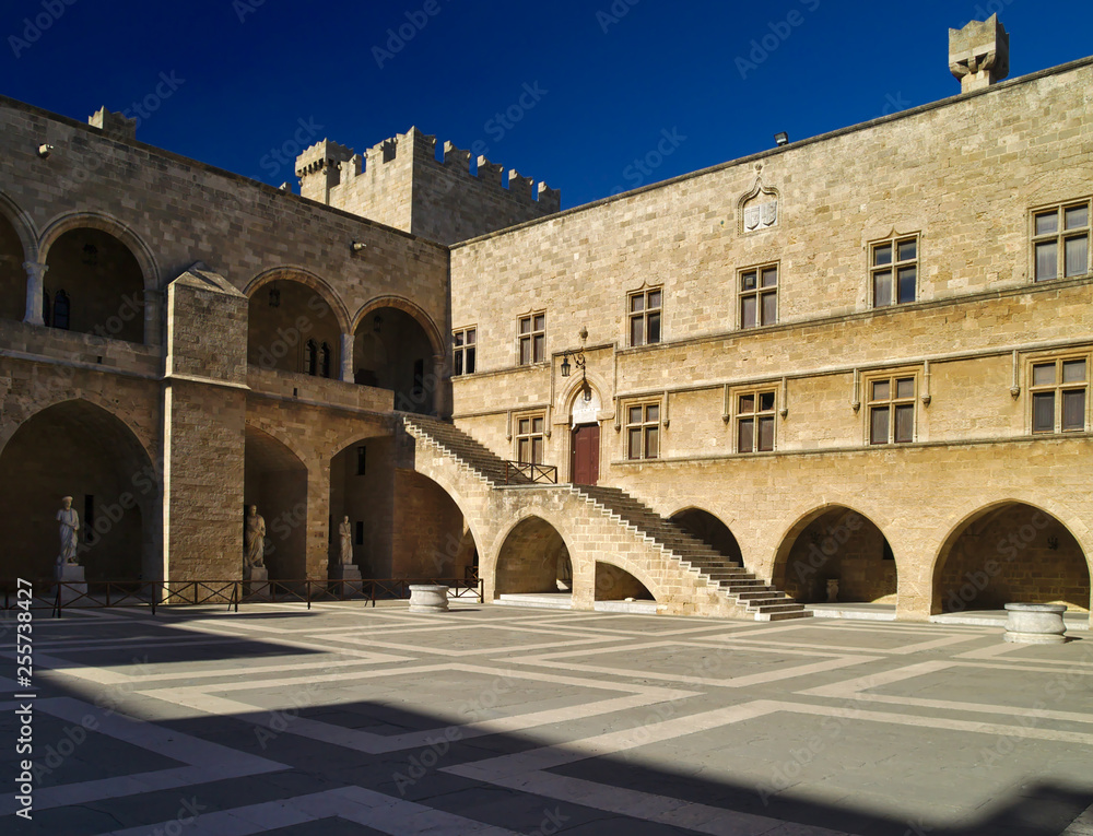 Medieval palace of the Grand Master of the Knights of Rhodes , also known as the Kastello.