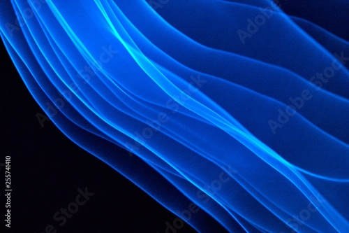 Blue light painting smokey effect 