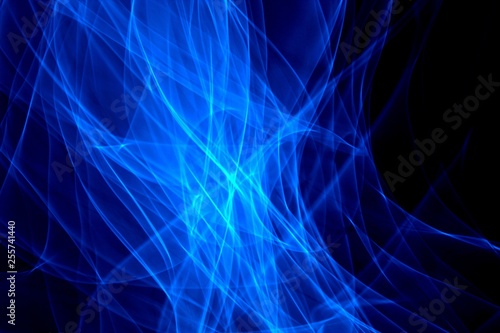 Blue light painting smokey effect 
