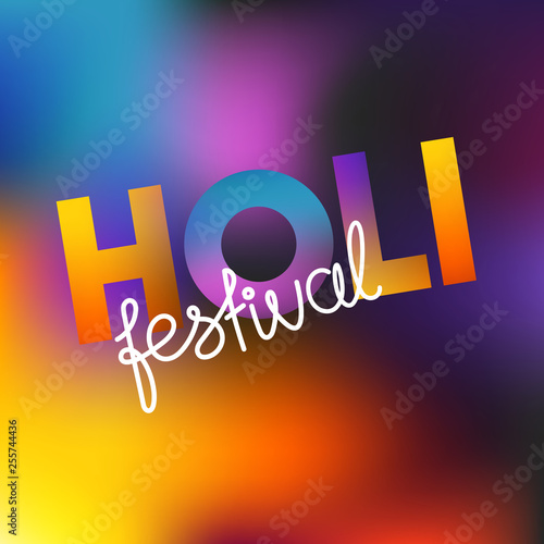 Holi festival vector concept. Happy holi vector elements for card design