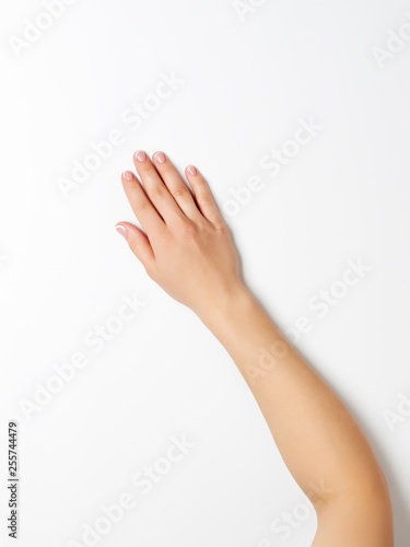 Woman hands white.